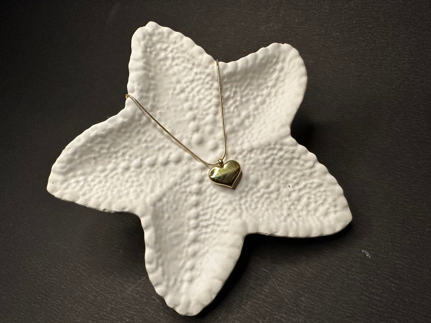 Puffed Heart Necklace❤️